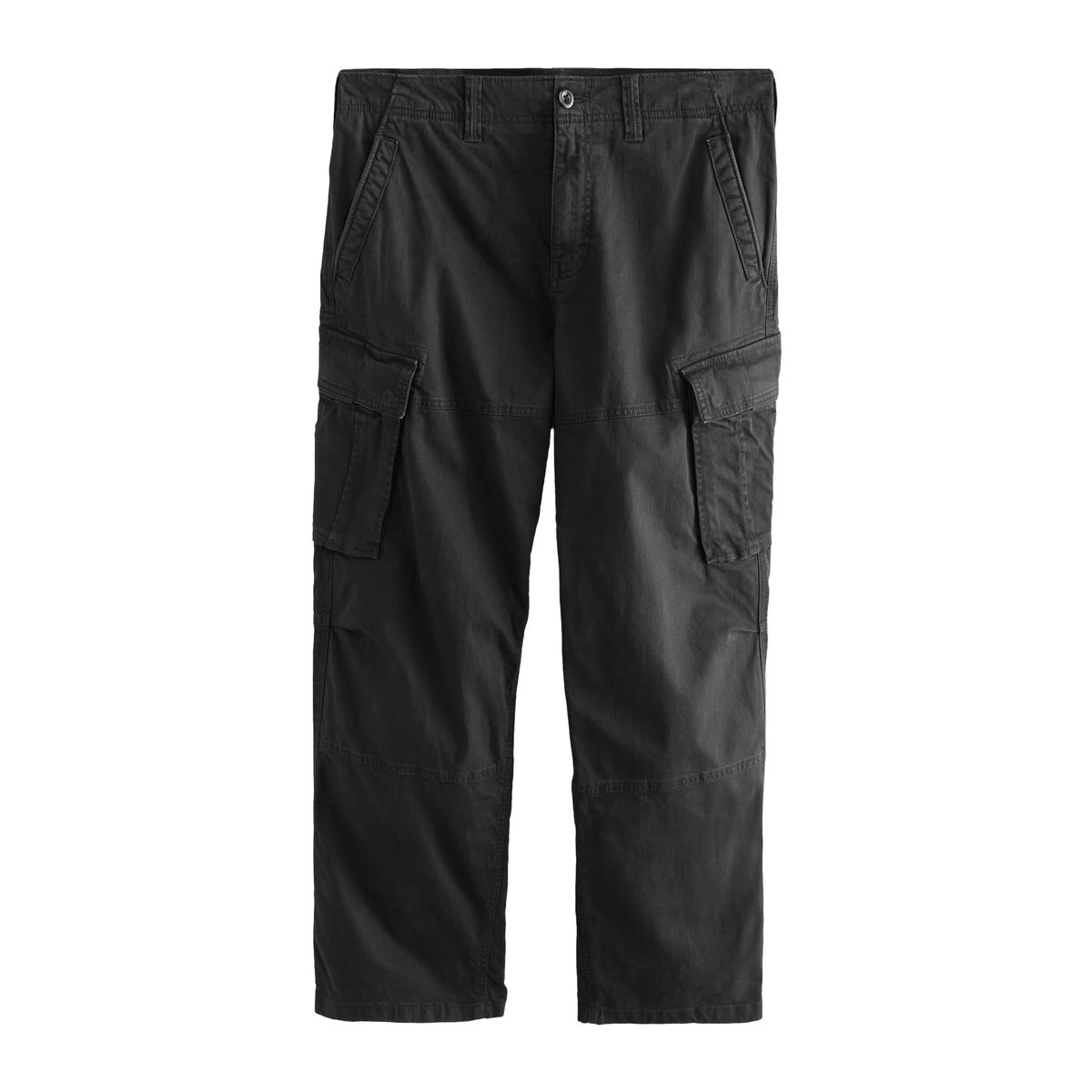 Pantalon cargo délavé en coton et stretch noir, NEXT