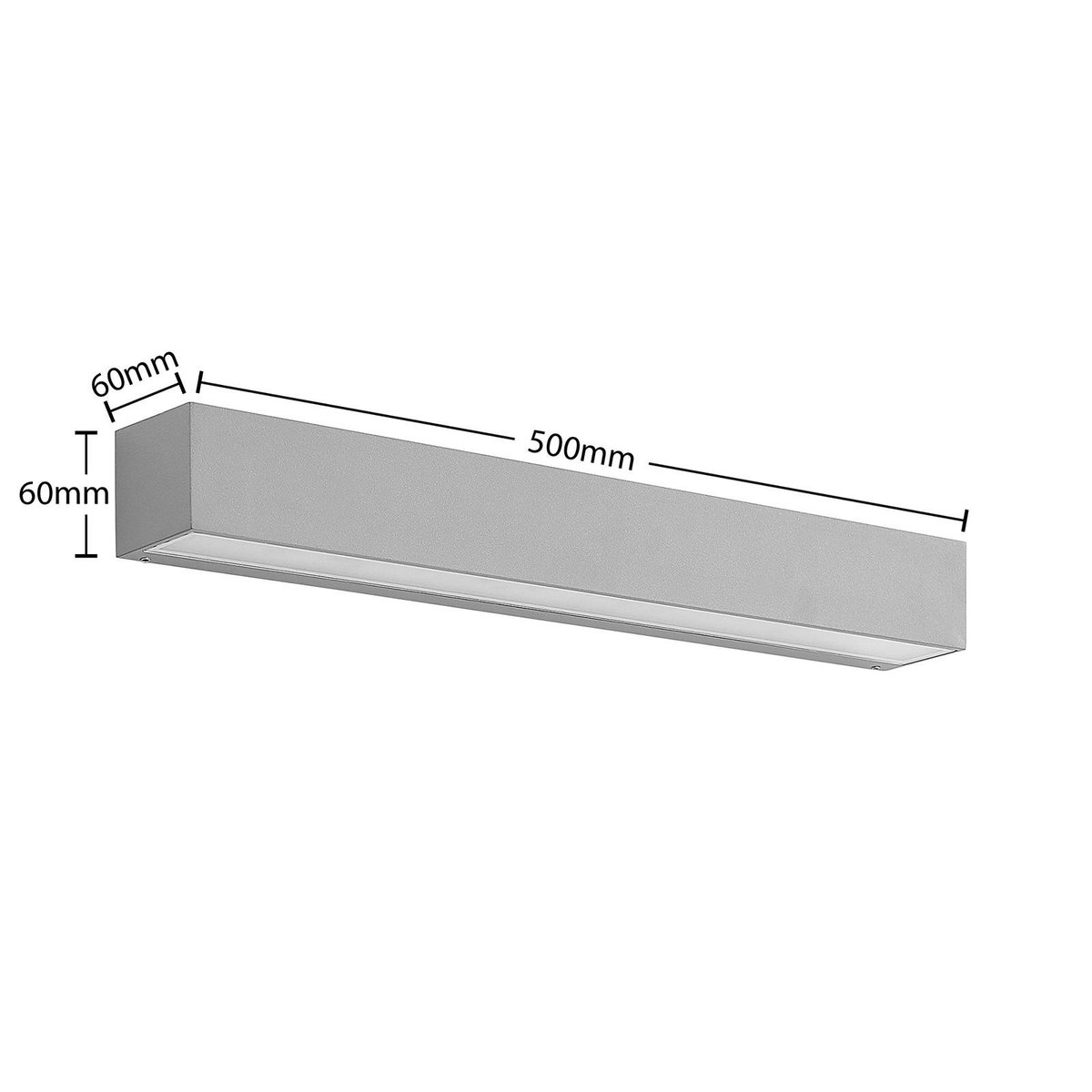 Applique extérieure en aluminium moderneLED argent, LUCANDE