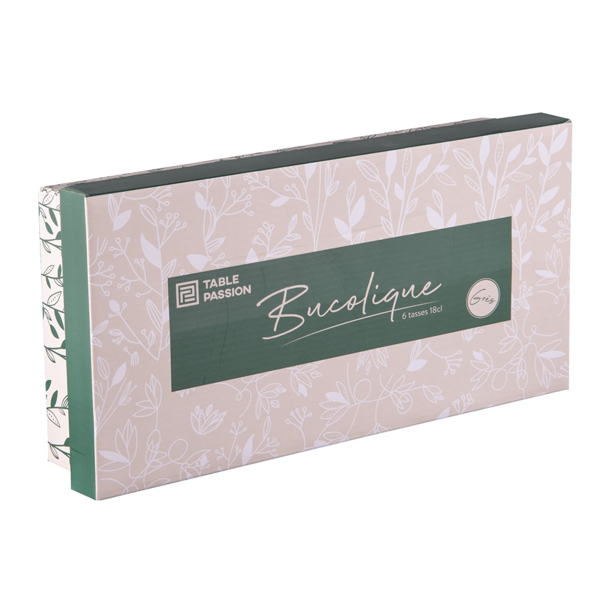 Coffret de 6 tasses Bucolique 18 cl - BUCOLIQUE blanc, TABLE PASSION