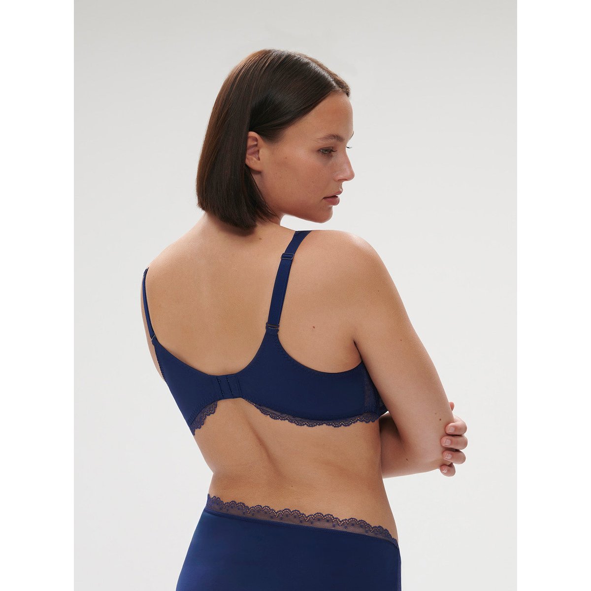 Soutien-gorge avec armature décolleté carré, CANOPÉE bleu, SIMONE PERELE