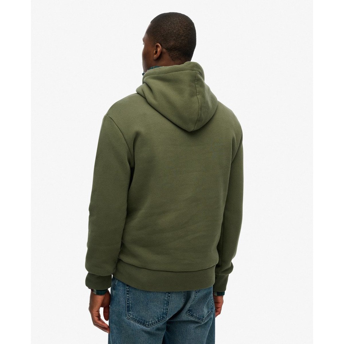 Sweat à capuche Vintage Trade Tab kaki, SUPERDRY