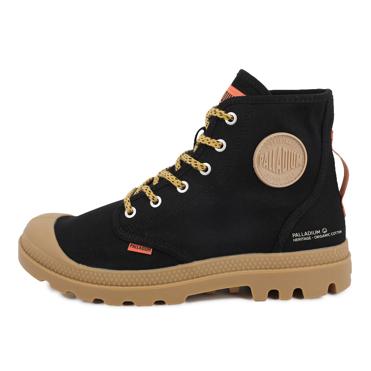 Baskets en coton noir, PALLADIUM