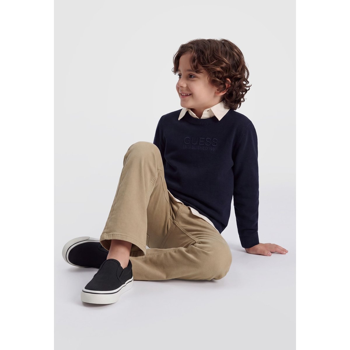 Pantalon Stretch Coupe Classique gris, GUESS KIDS