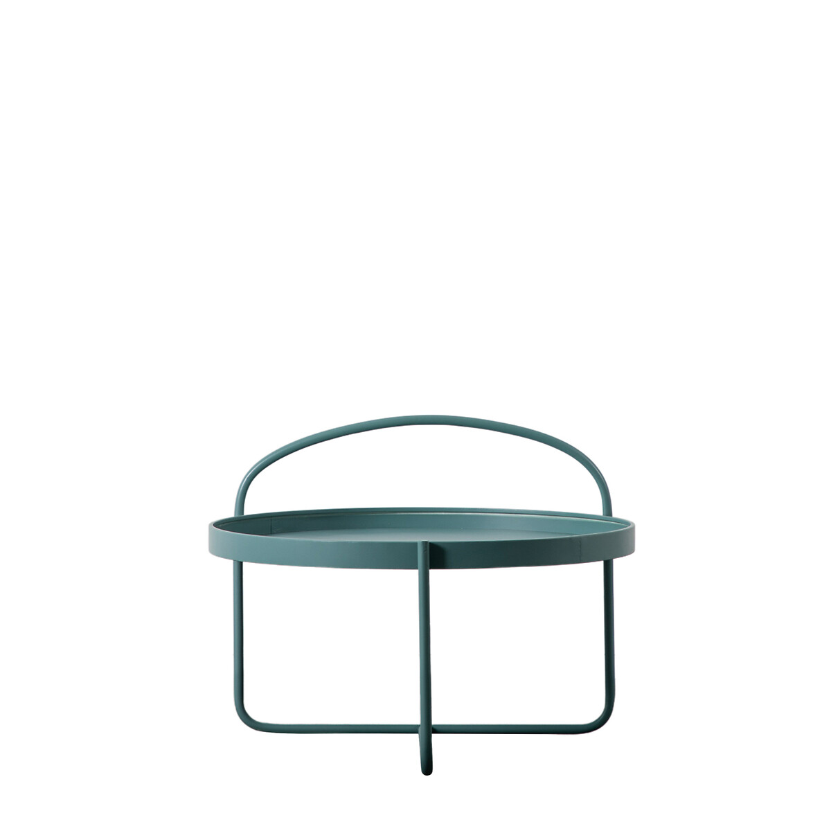 Sagar Round Metal Tray Coffee Table blue, SO'HOME