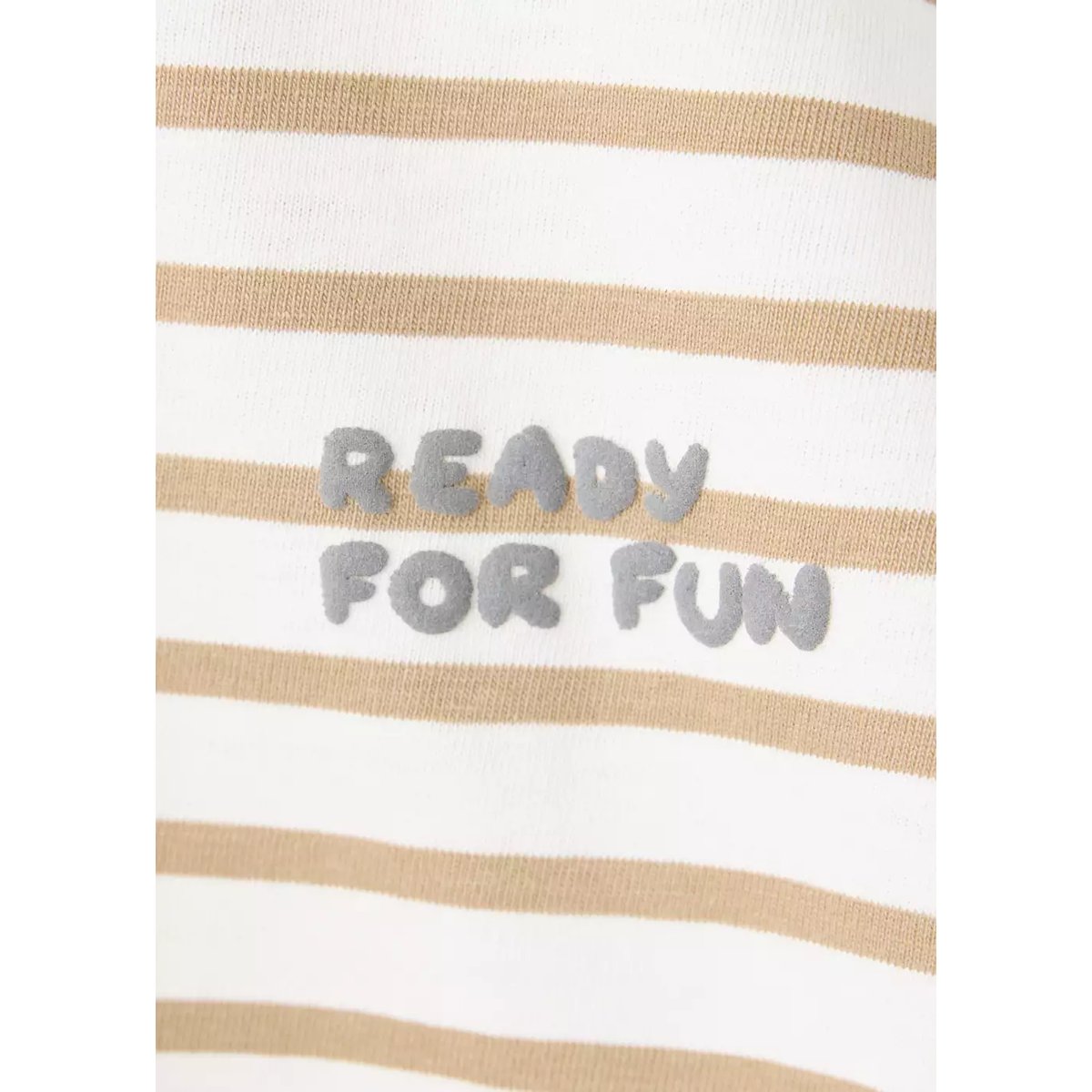 T-shirt 100 % coton rayures blanc cassé, MANGO BABY