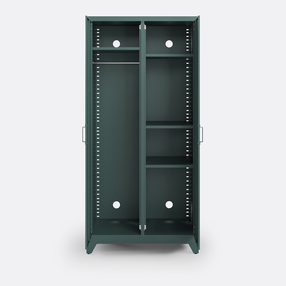 Armoire 2 portes en métal acier, HIBA vert eucalyptus, LA REDOUTE INTERIEURS