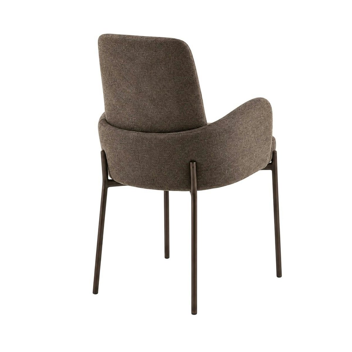 Fauteuil de table en tissu (lot de 2) AUREN marron, PIER IMPORT