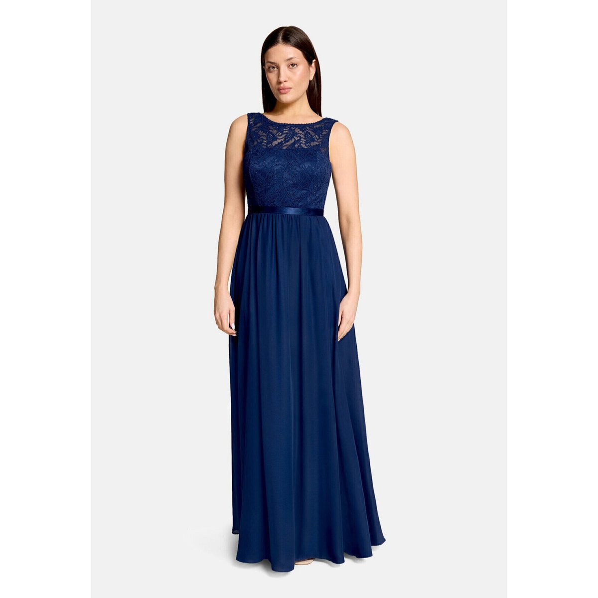 Robe de cocktail en dentelle festival blue, VERA MONT