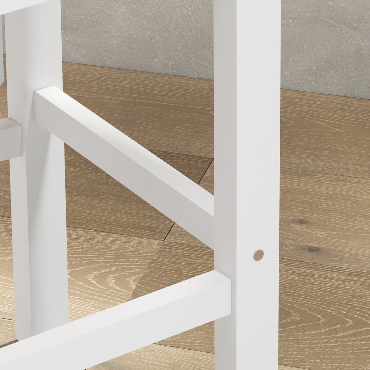 Tabouret de bar Bois de pin Blanc blanc, HOMCOM
