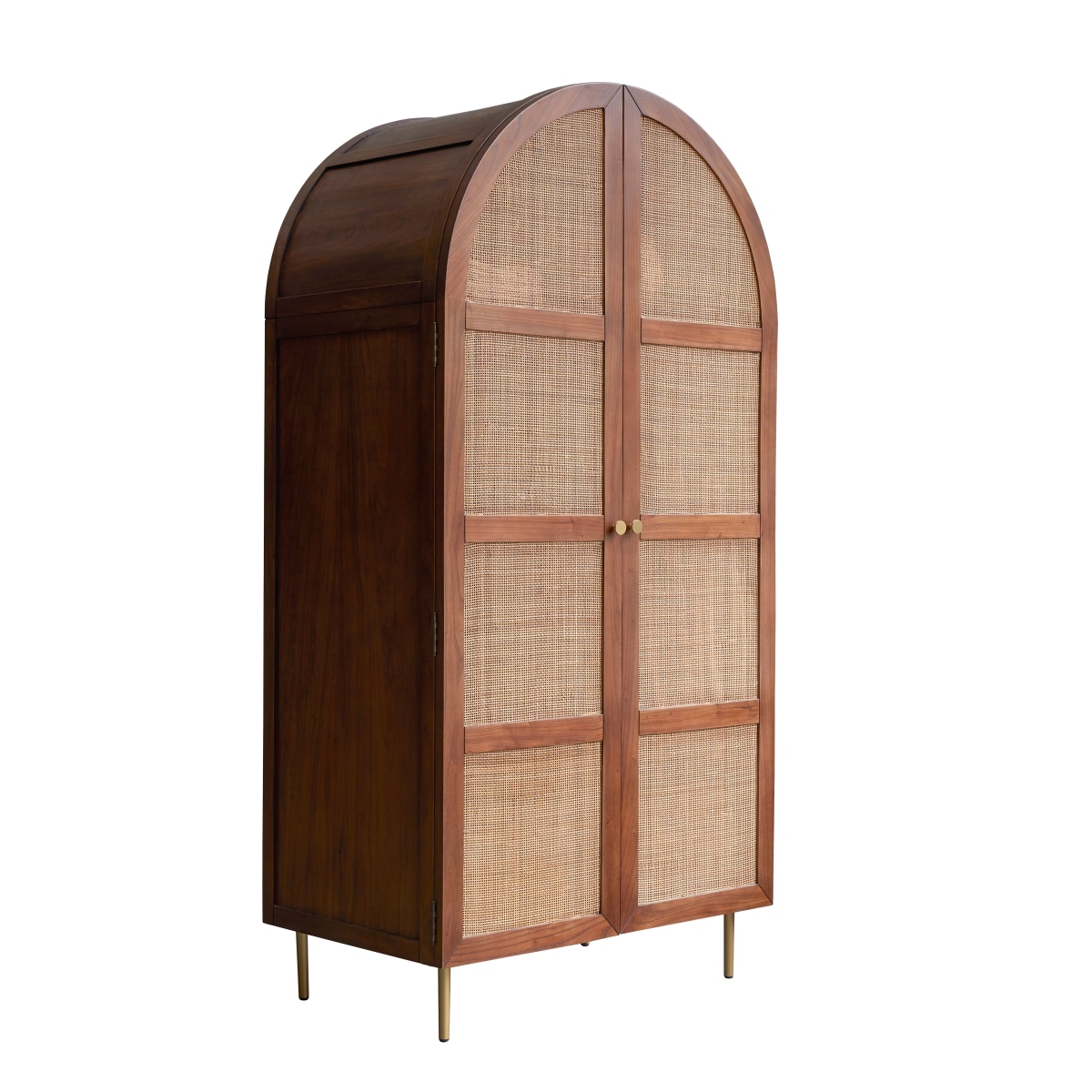 Armoire en Orme massif, LISBETH marron, TIKAMOON