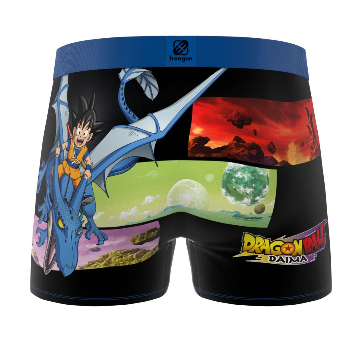 Lot De 3 Boxers Dragon Ball Daima orange/bleu/noir/vert/jaune, FREEGUN