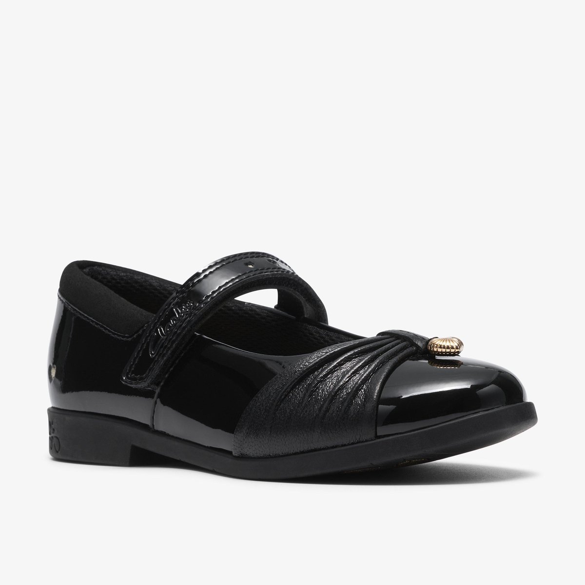 Ballerines Brevet Coupe Large LOCK GEM K noir, CLARKS