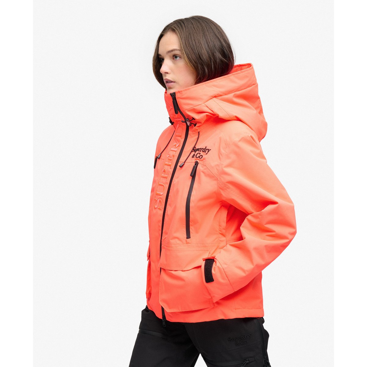 Veste de Ski Freestyle Coupe Décontractée rouge fluo, SUPERDRY
