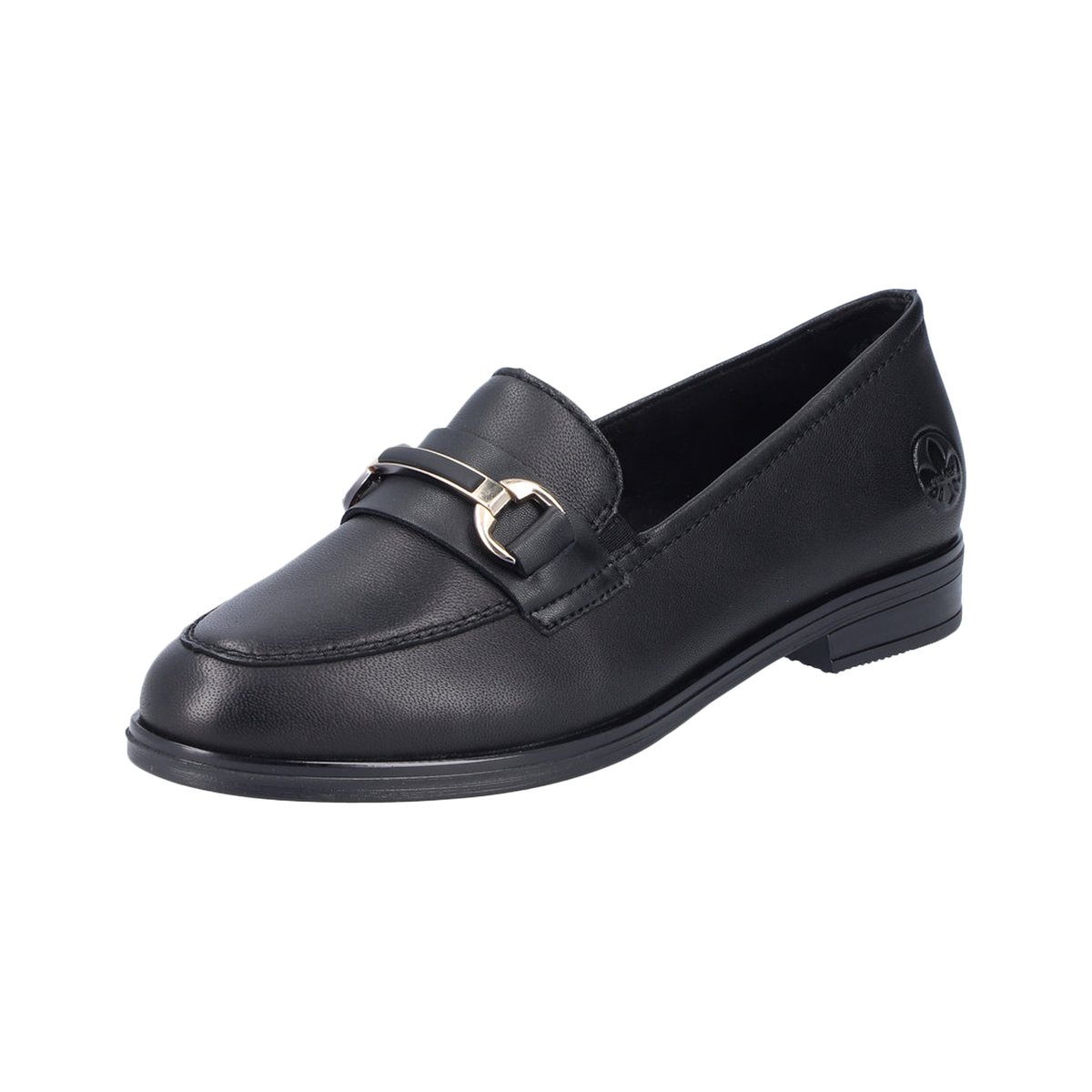 Mocassin Cuir Turin noir, RIEKER