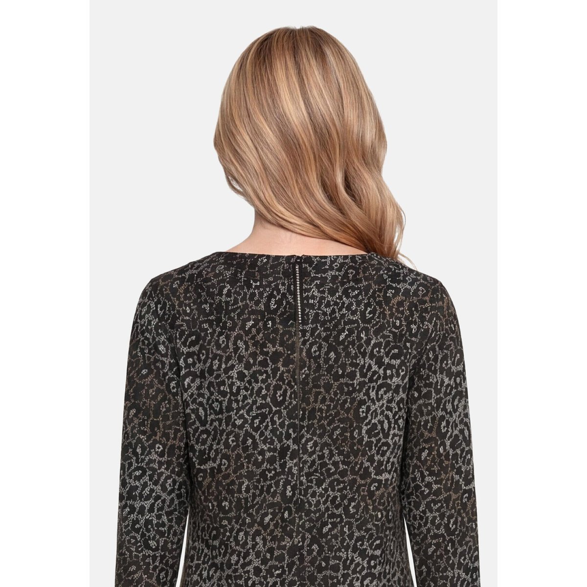 Robe en jersey longueur genoux noir/beige, BETTY BARCLAY