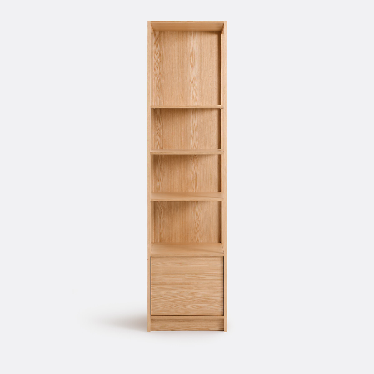 Libreria impiallacciata in rovere, 1 anta, SENSSIA color quercia, LA REDOUTE INTERIEURS