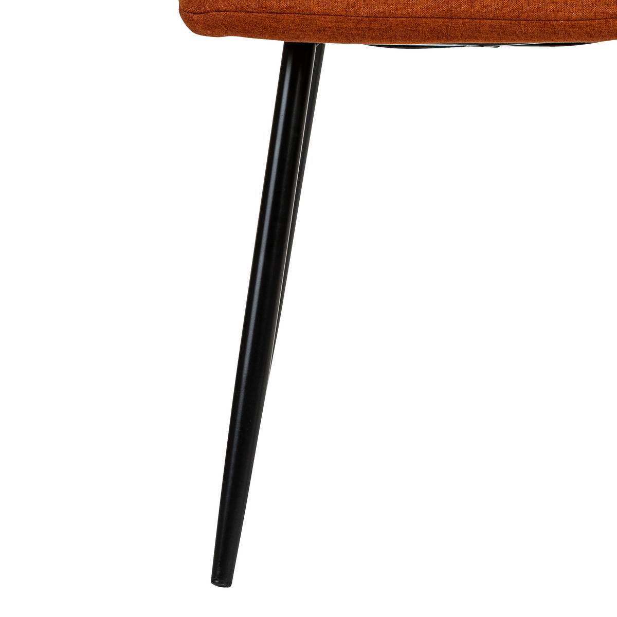 Chaise en tissu capitonné SIRAC ambre, ATMOSPHERA