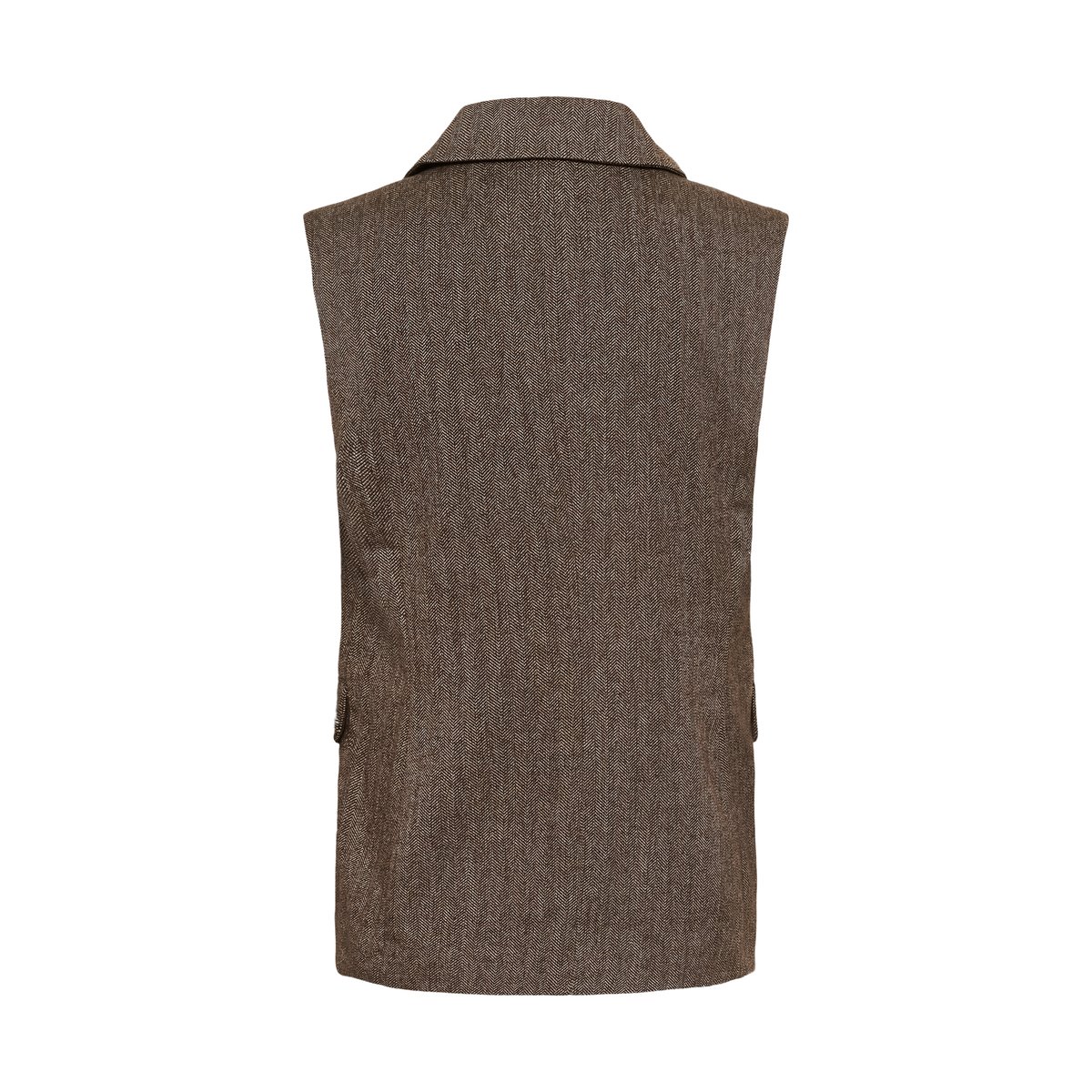 Manteau marron ganache herringbone, SOAKED IN LUXURY