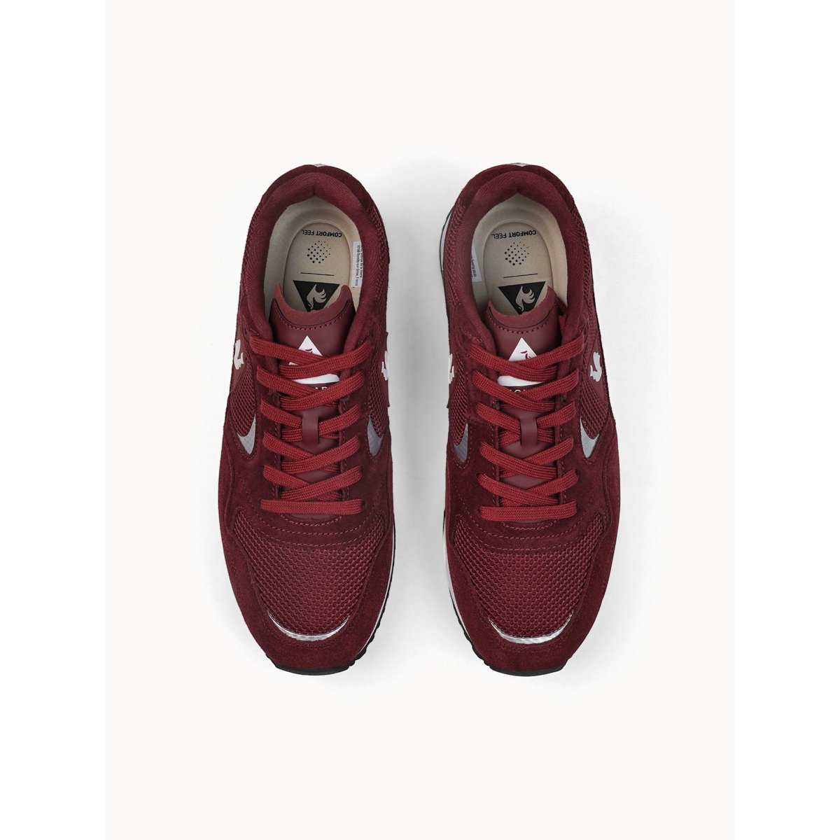 Sneakers retro-running en mesh et suede Solar hot chocolate, LE COQ SPORTIF