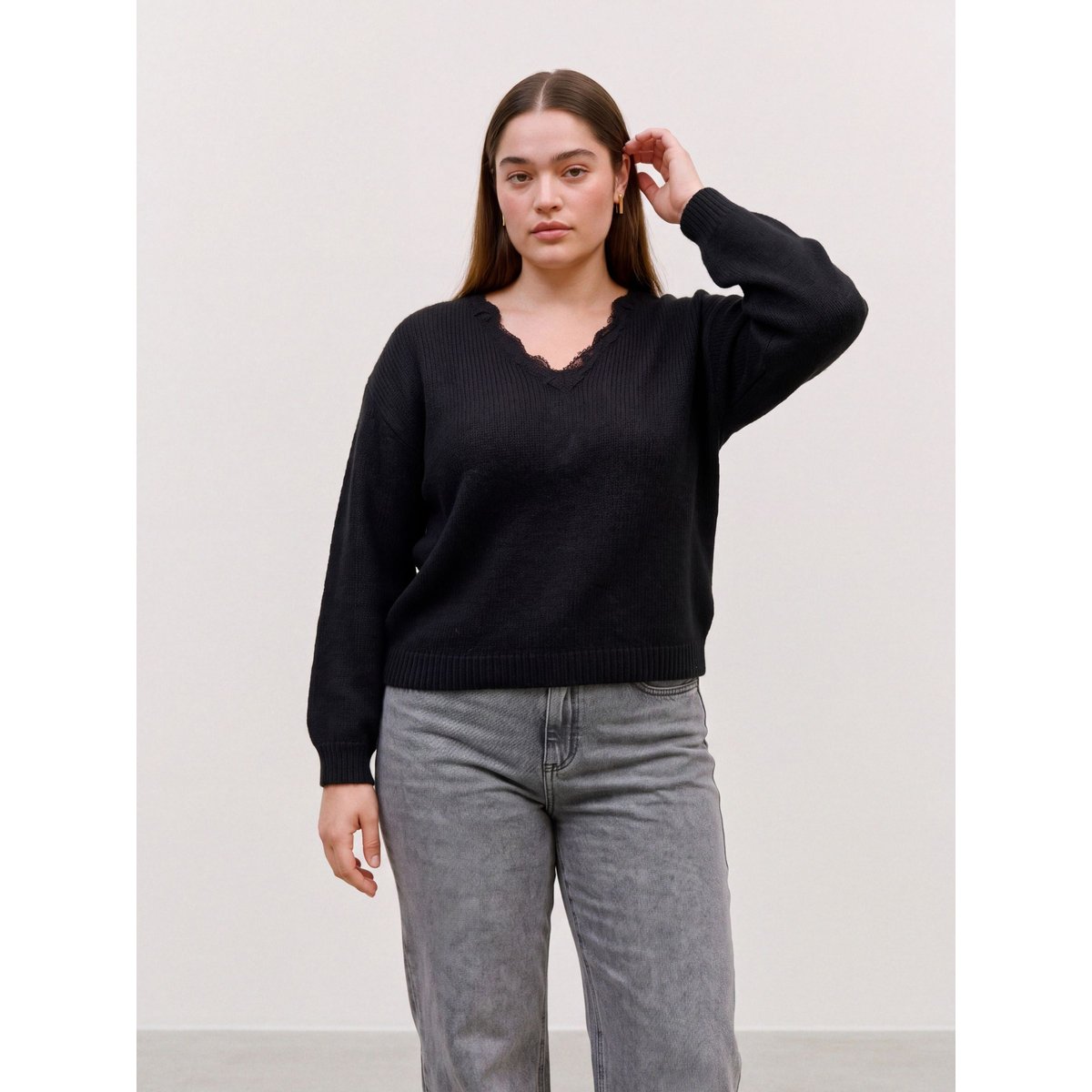 Pull En Maille black 1, VERO MODA