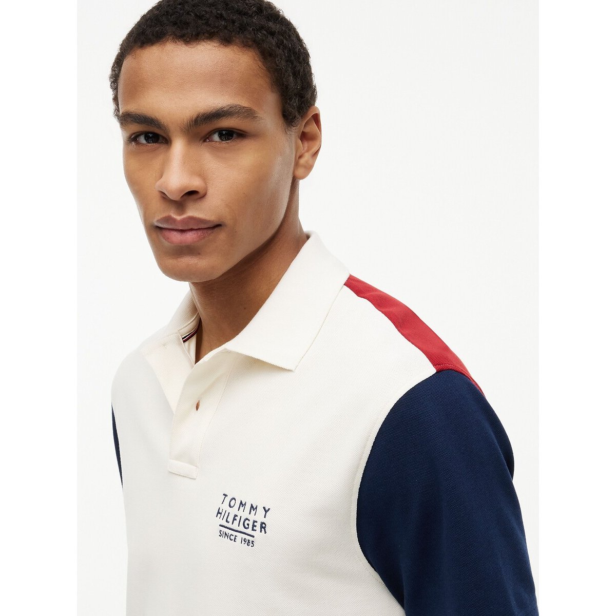 Polo de mangas curtas, classic fit cru, TOMMY HILFIGER