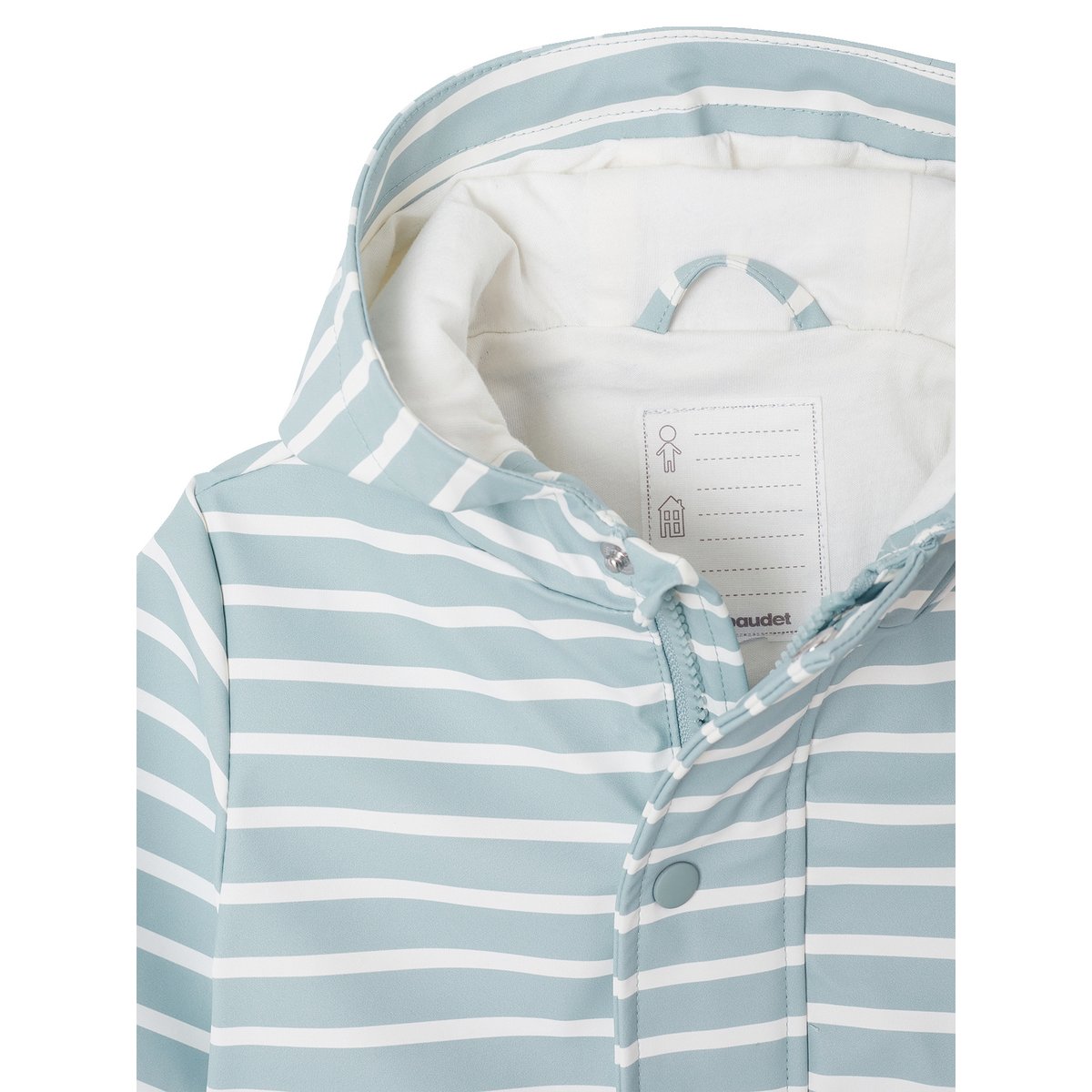 Ensemble pluie bébé ciré et pantalon bleu grisé, VERTBAUDET