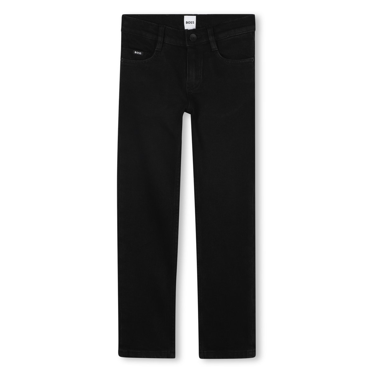 Pantalone in denim 5 tasche black, BOSS KIDSWEAR