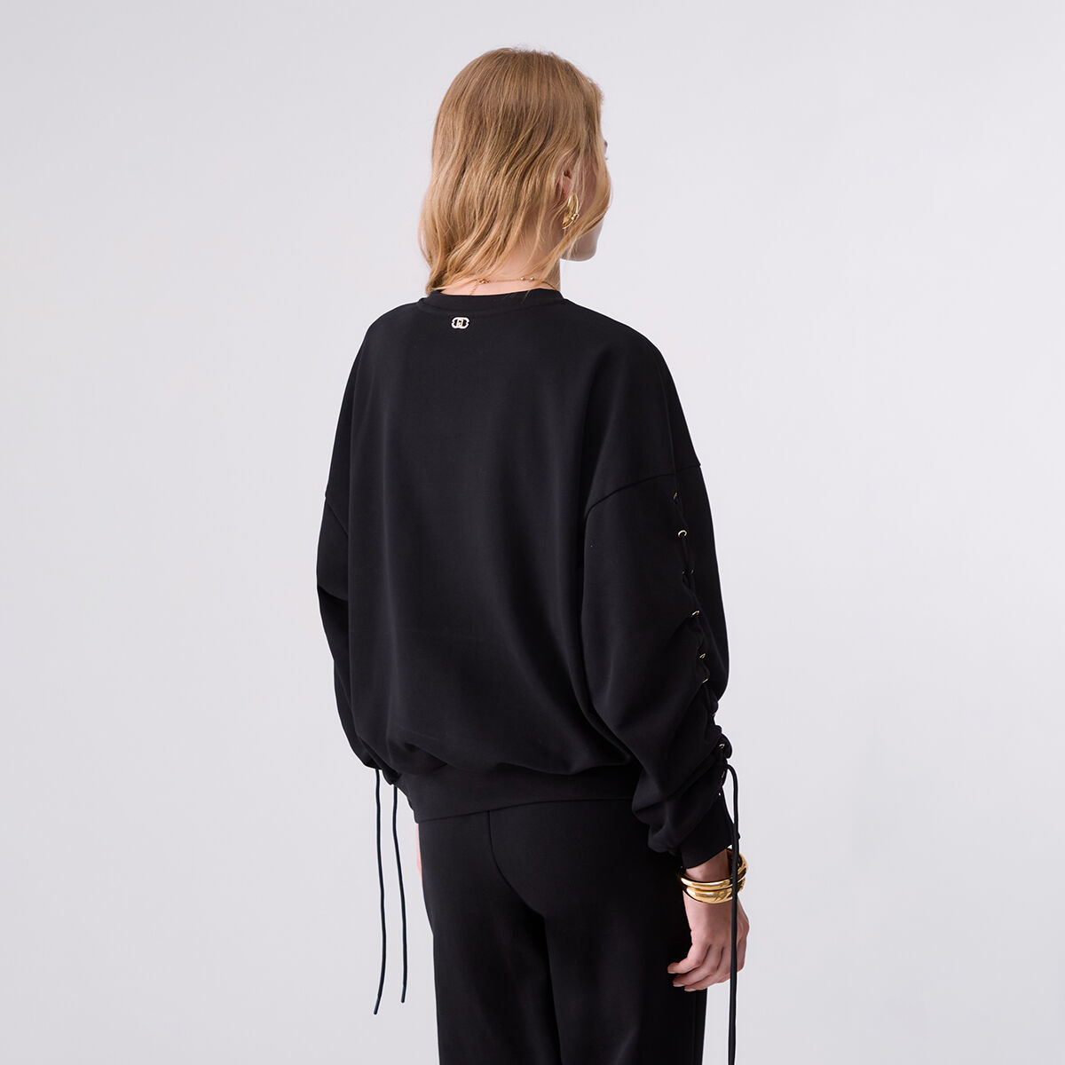 Sweat-shirt avec Lacets noir, LIU JO