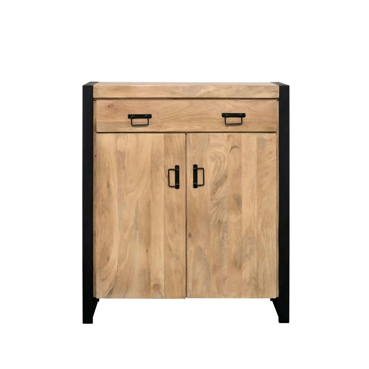 Petit buffet d'entrée 2 portes 2 tiroirs MILORA bois clair, PIER IMPORT