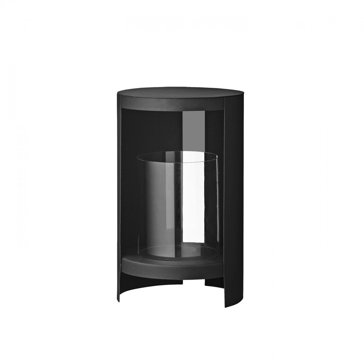 Lanterne en verre Ora h 43 cm noir, AYTM