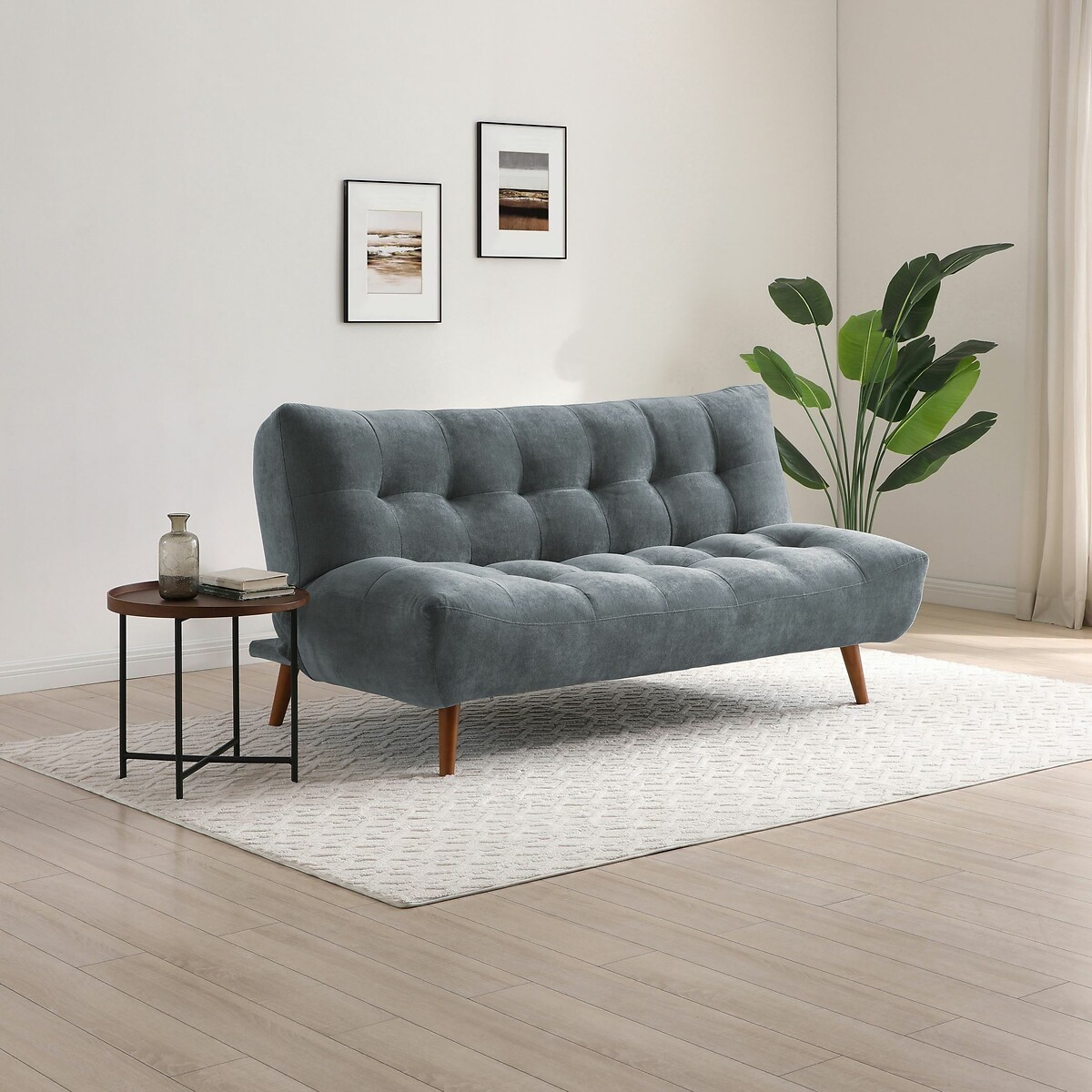Morgan Chenille Click-Clack 3-Seater Sofa Bed denim, SO'HOME