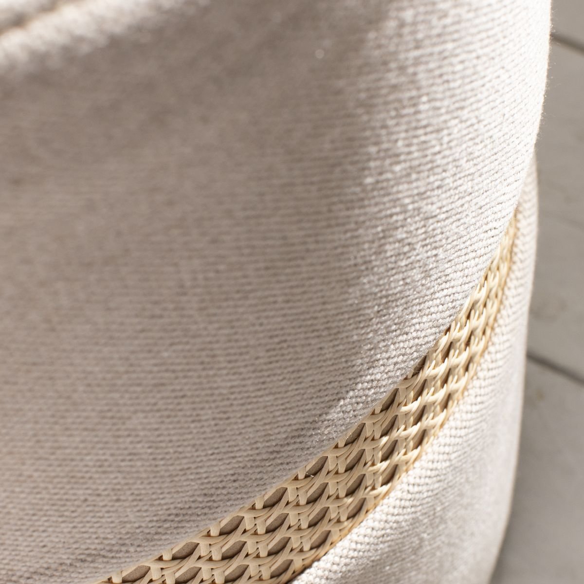 Tabouret cannage PALMA beige, FACTORY
