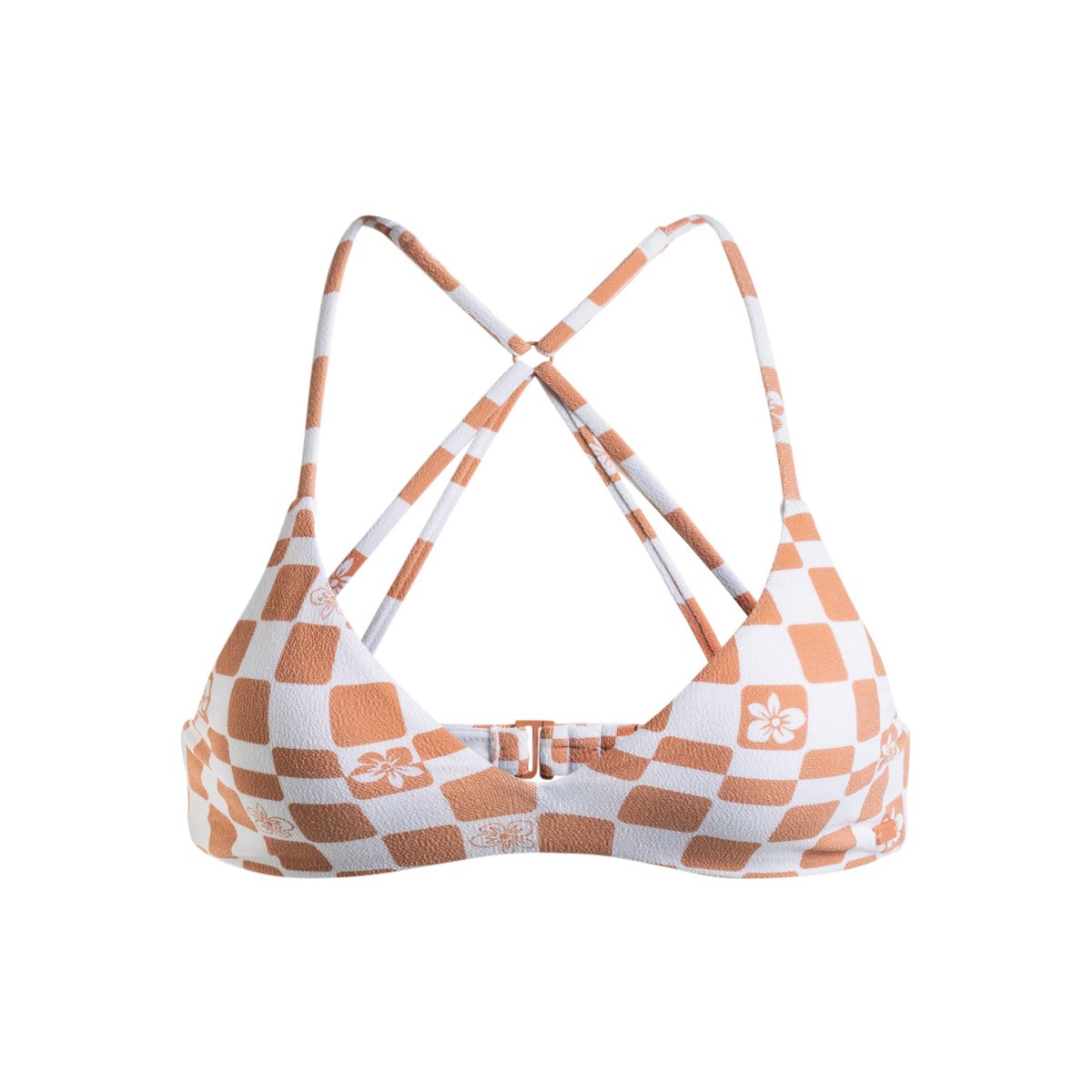 Haut de maillot de bain bikini triangle CHECK IT. marron cork flower box, ROXY