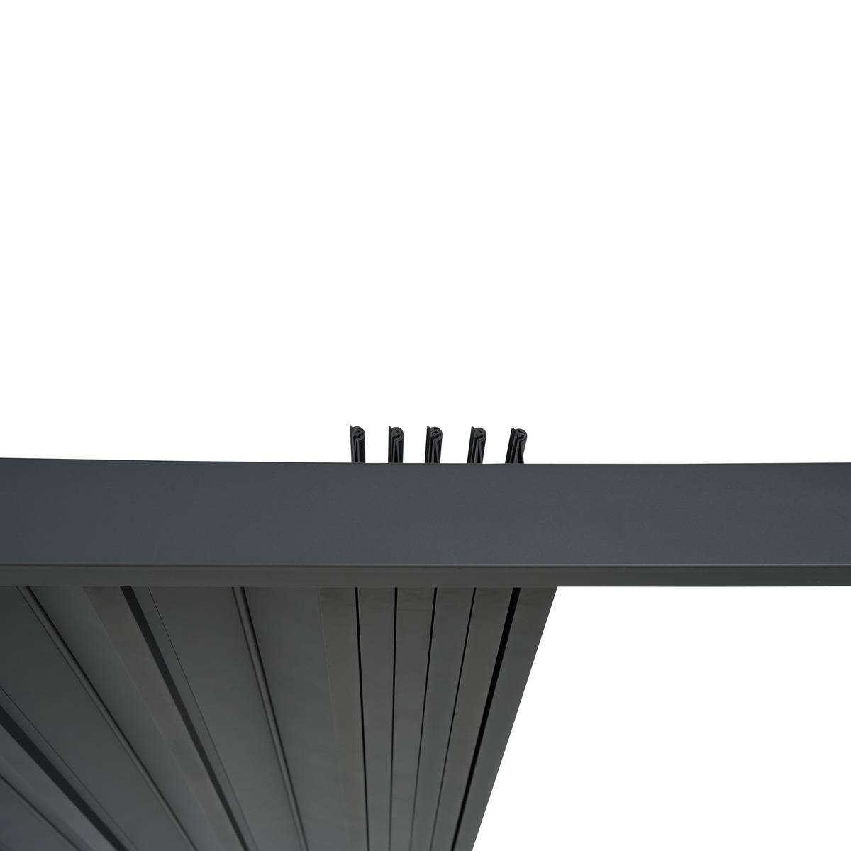 Pergola bioclimatique autoportante 4x3m EVORA gris graphite, HESPERIDE