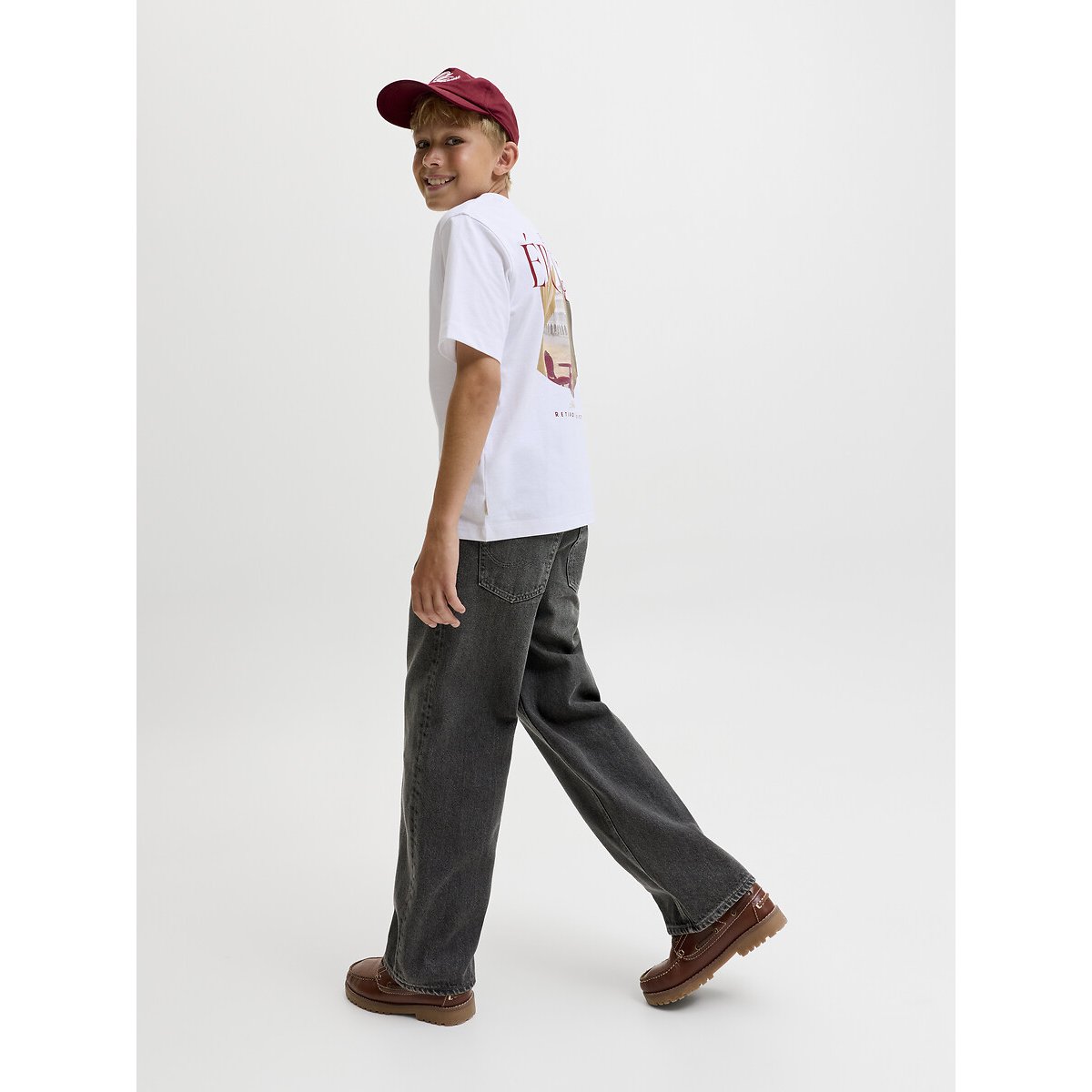Jean coupe baggy, ALEX denim noir, JACK & JONES JUNIOR