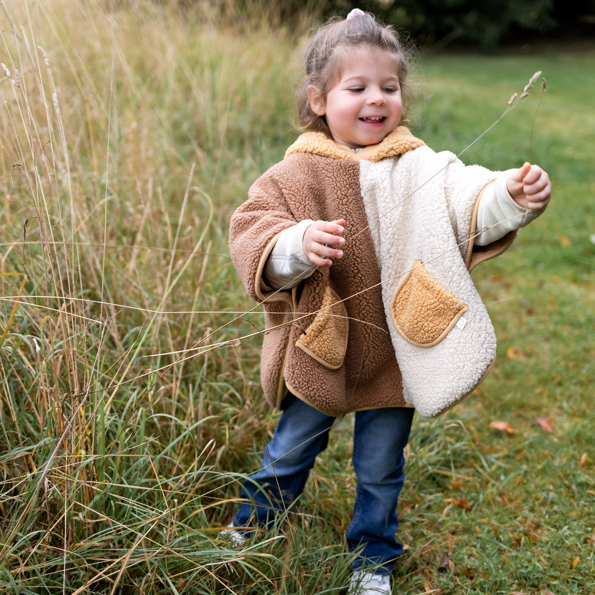 Poncho de voyage bébé pour siège auto - Teddy douillet muffin, BEMINI