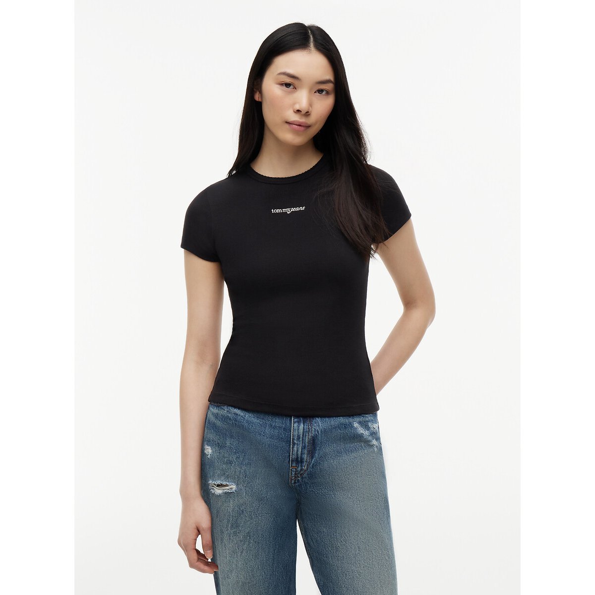 Short Sleeve T-Shirt black, TOMMY JEANS