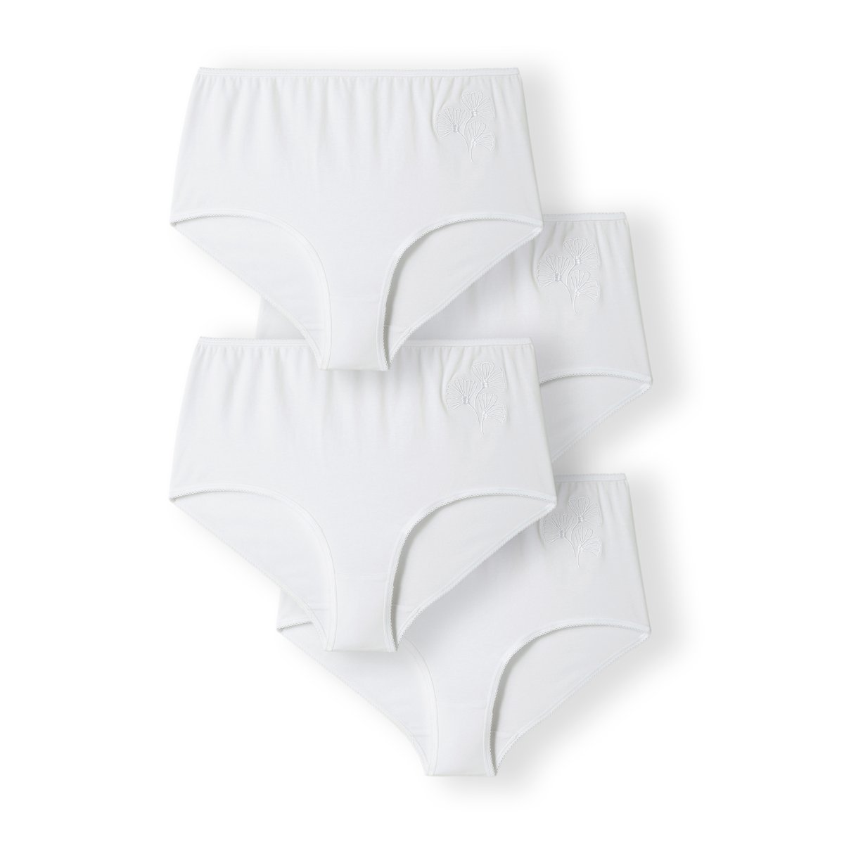 Culottes maxi broderie fantaisie - Lot de 4 lot blanc, DAMART
