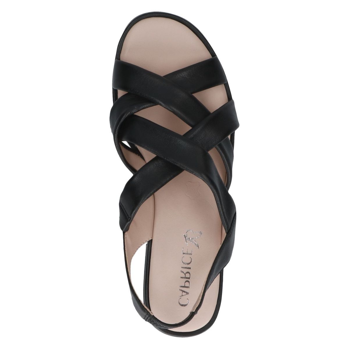 Sandale en cuir noir nappa, CAPRICE