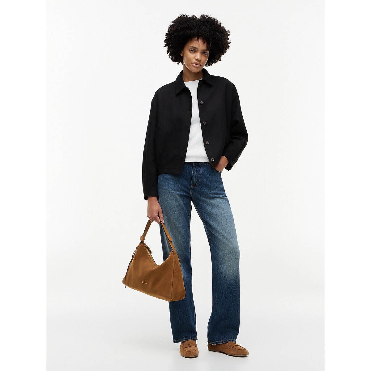 Sac en cuir suédé, STATEMENT cognac, TOMMY HILFIGER