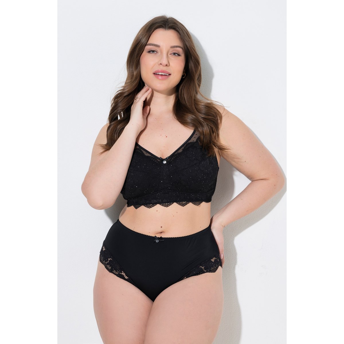 Culotte midi noir, ULLA POPKEN