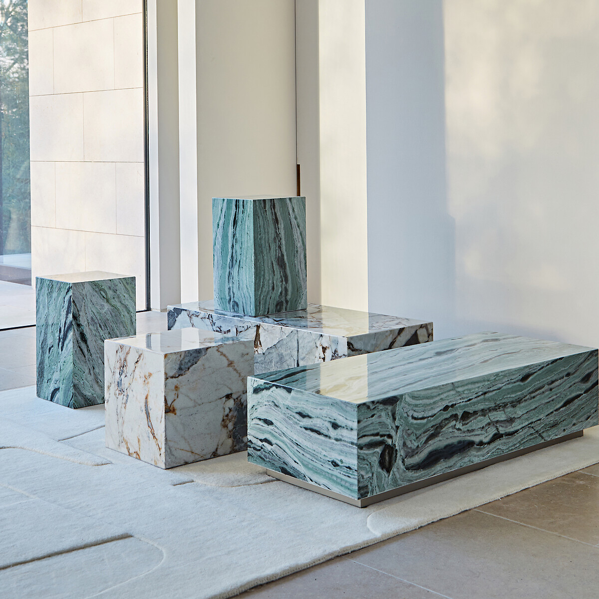 Alcana Marble Cube Side Table marble, AM.PM
