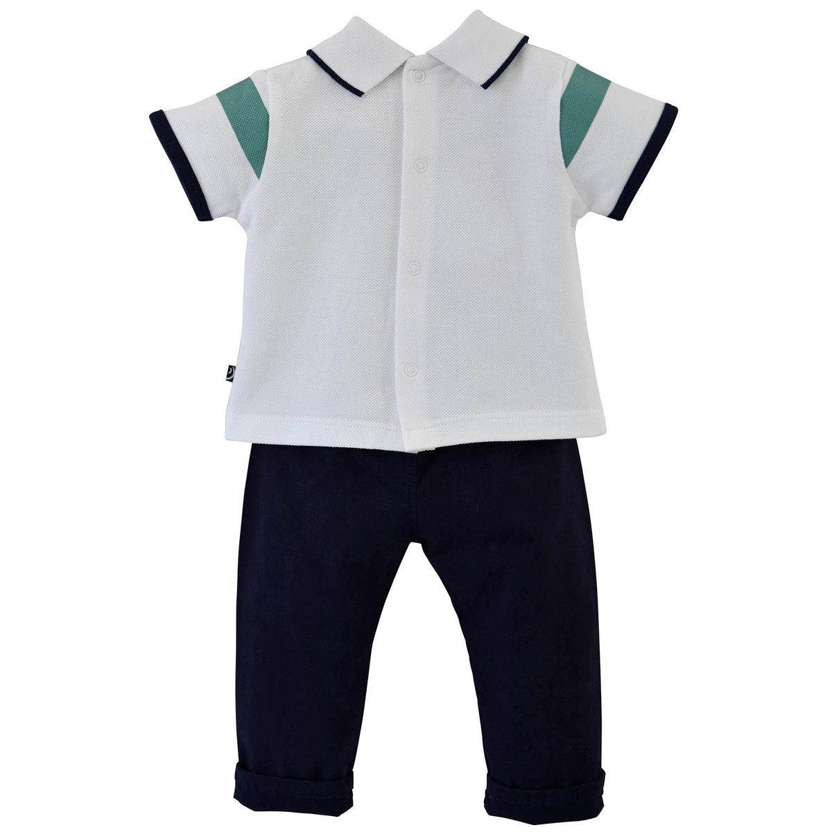 Ensemble pantalon et polo wasabi bleu, SUCRE D'ORGE