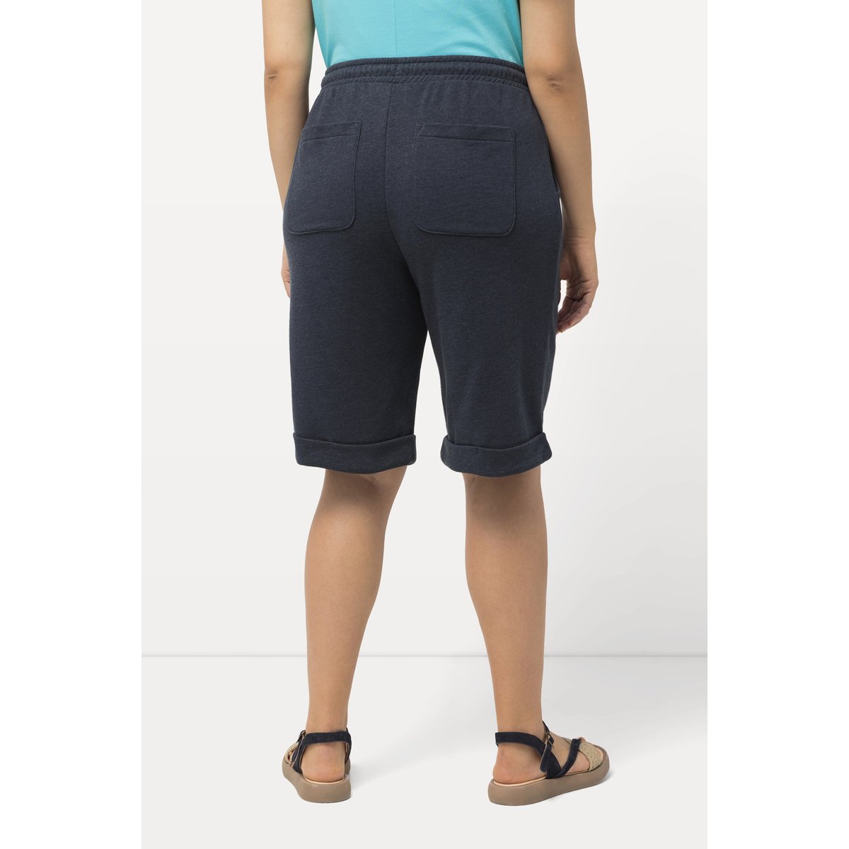 Short Mary en molleton. Taille élastique. marine, ULLA POPKEN