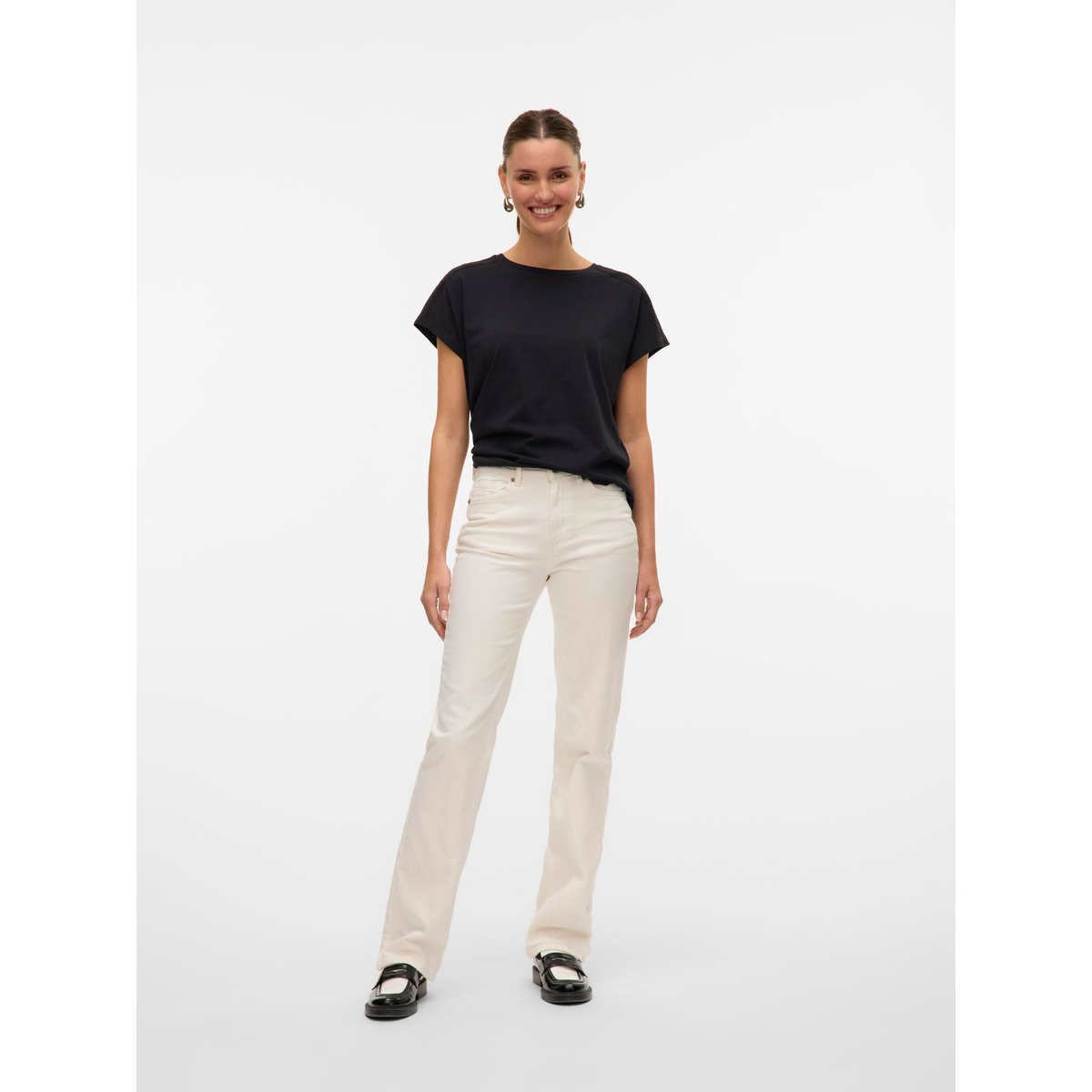 Jean Coupe Droite bright white, VERO MODA