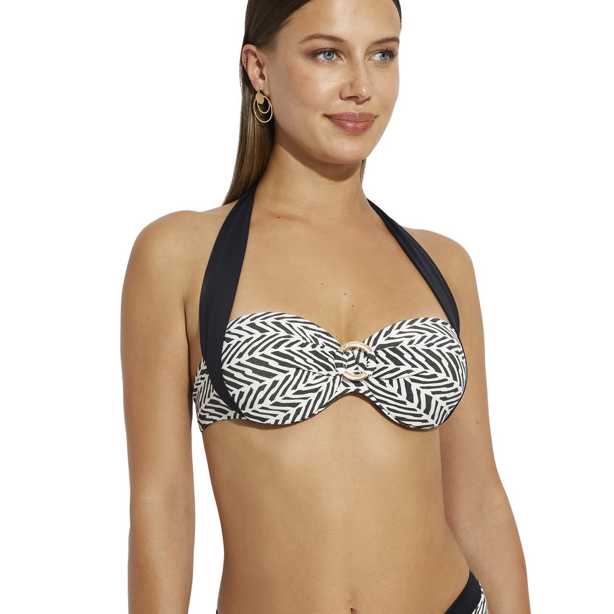 Haut maillot de bain bandeau dos nu Caipirinha noir, SELMARK MARE