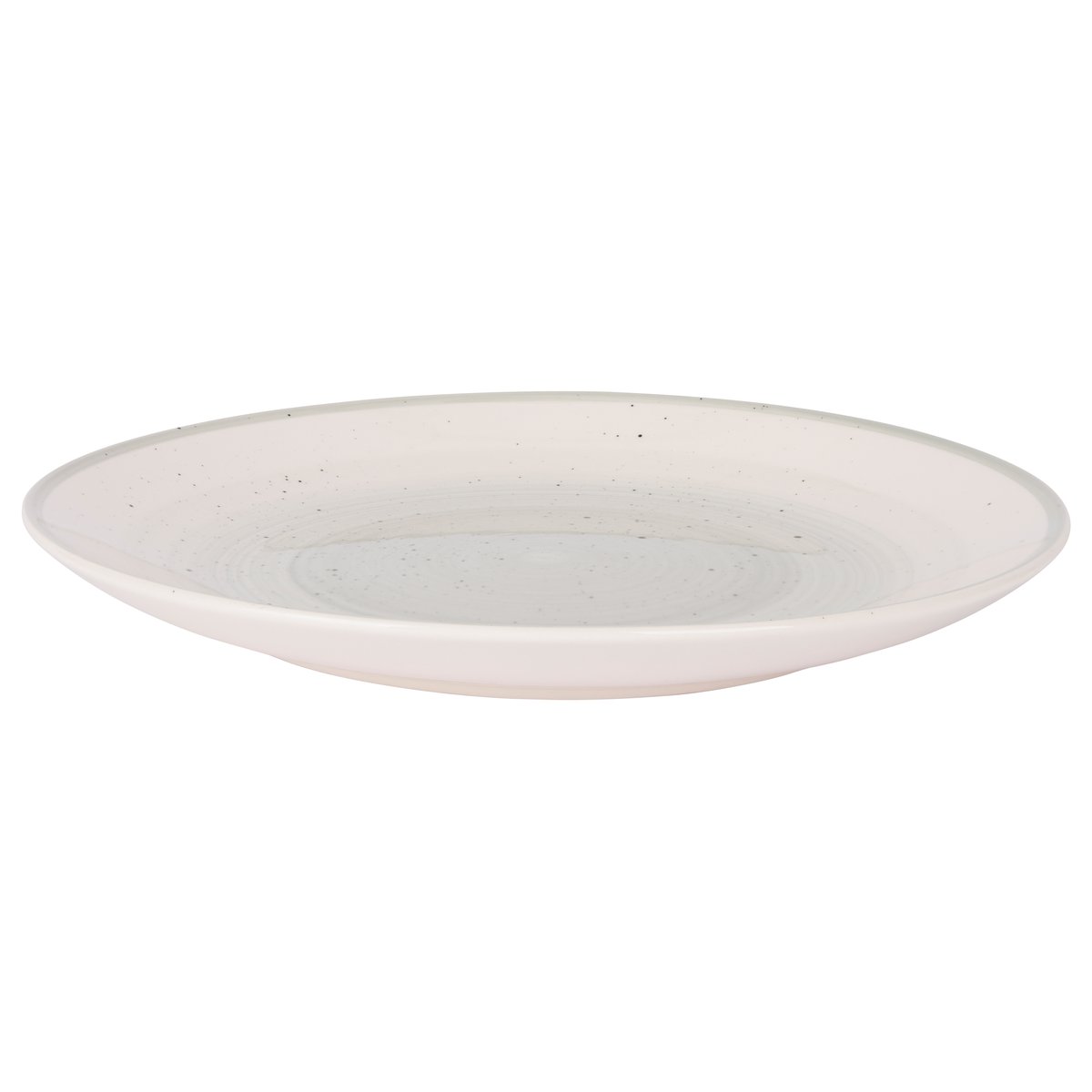Lot de 6 Assiettes plates en grès, MIRA vert-blanc, COSY&TRENDY