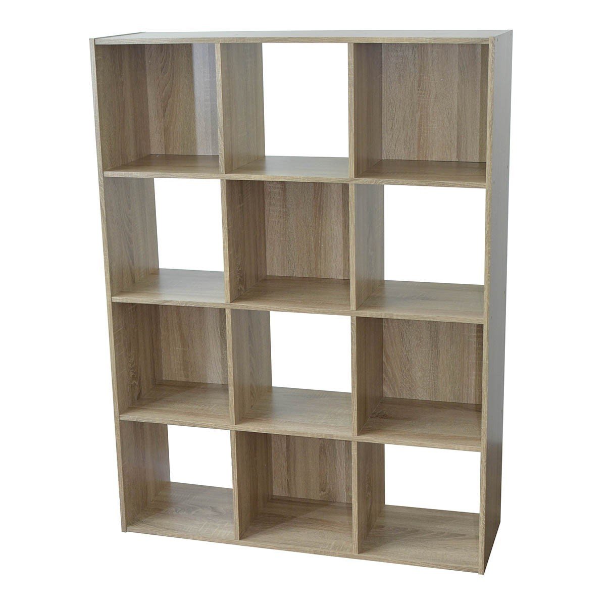 Etagère de Rangement 12 Cases L93 cm - COMPO bois clair, CALICOSY