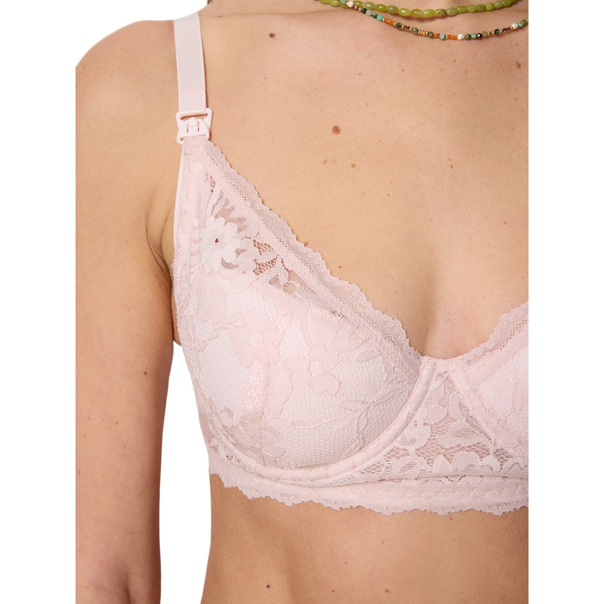 Lot 2 soutien gorge allaitement dentelle rose pâle, VERTBAUDET
