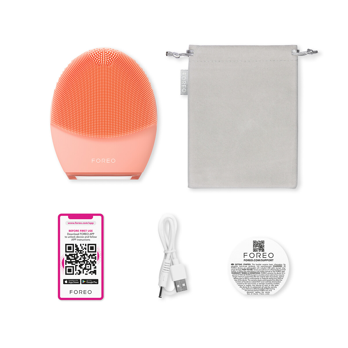 Luna 4 Balanced Skin Facial Brush orange, FOREO